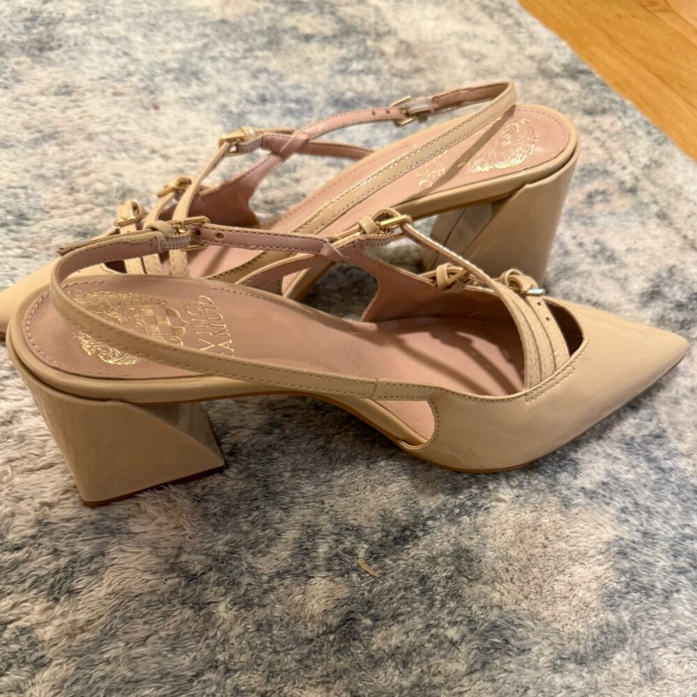 Vince Camuto Nude Block Heel with Pointed Toe - Picture 5 of 5
